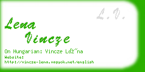 lena vincze business card